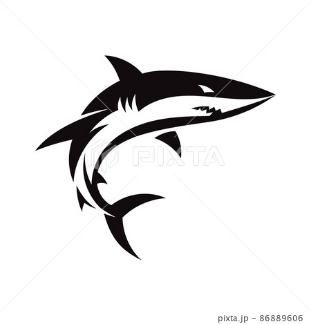 abstract simple shark logo vector 86889606