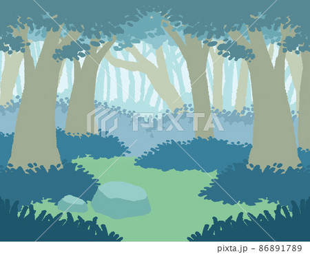 森の背景イラスト シンプル のイラスト素材 8617