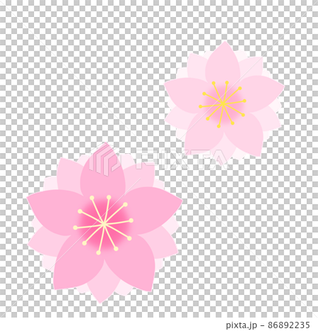 桃花的可愛插圖 桃花的可愛插圖 86892235