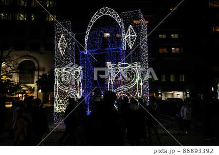広島ドリミネーション祭りの風景です。イルミネーション祭りです。 広島ドリミネーション祭りの風景です。イルミネーション祭りです。 86893392