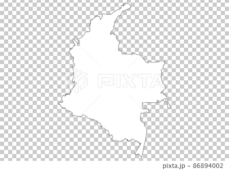 Blank map of Colombia 86894002