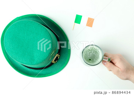 Concept of St.Patrick's Day on white background 86894434