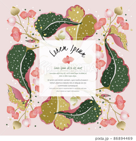 Vector illustration of floral frame in spring. Design for cards, party invitation, Print, Frame Clip Art and Business Advertisement and Promotion  86894469