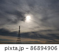 鉄塔と太陽 86894906