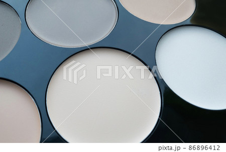 Close-up of contouring for makeup, a set of concealers in various colors. Beauty concept 86896412
