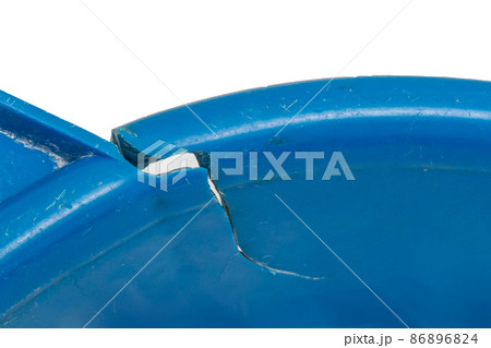 Hard plastic crack broken material damaged old structure abandoned object for repair Hard plastic crack broken material damaged old structure abandoned object for repair 86896824