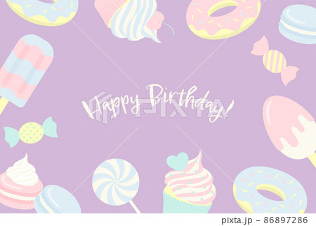 スイーツのアイコンの背景イラストのイラスト素材