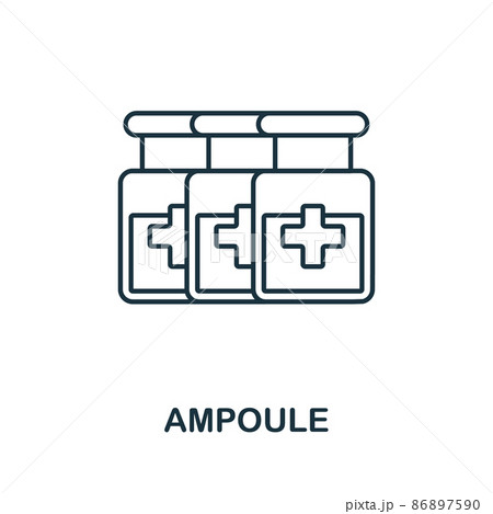 Ampoule icon. Line element from vaccination collection. Linear Ampoule icon sign for web design, infographics and more. 86897590