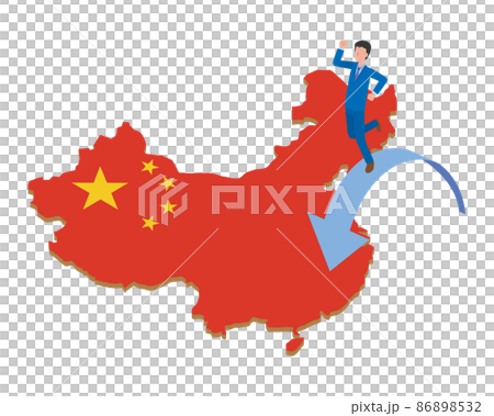 中国への出張転勤のイメージイラスト 86898532