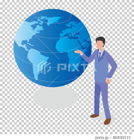 地球とビジネスマン 地球とビジネスマン 86898535