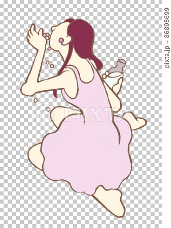 パーソナリティ障害 大量服薬する女性のイラスト シンプル パーソナリティ障害 大量服薬する女性のイラスト シンプル 86898699