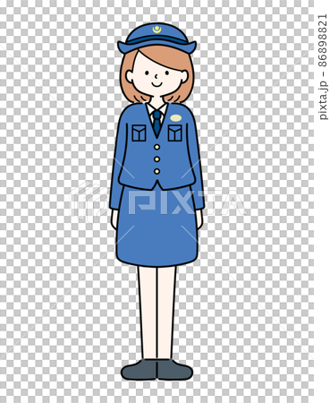 站立姿勢的警察婦女 86898821