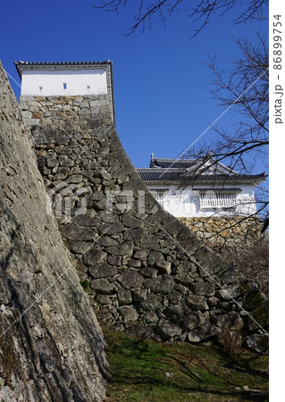 岡山県津山市にあるさくら名所100選のひとつ「鶴山公園(津山城趾)」:備中櫓 岡山県津山市にあるさくら名所100選のひとつ「鶴山公園(津山城趾)」:備中櫓 86899754