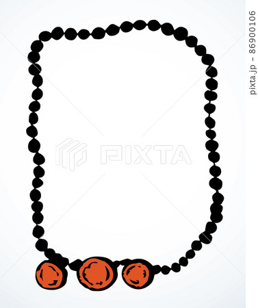 Antique beads. Vector drawing frame 86900106