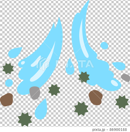 Image of waste products washed away with water Image of waste products washed away with water 86900188