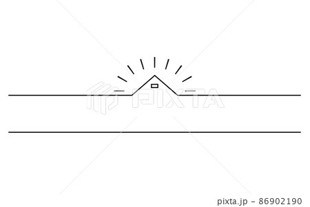 シンプルなタイトル飾り エジプトのピラミッドのイラスト素材