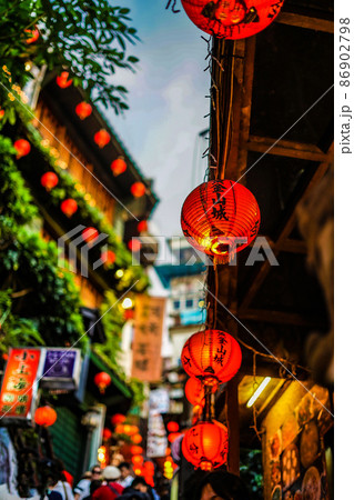 九份の路地の提灯(台湾) 九份の路地の提灯(台湾) 86902798