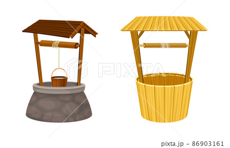 Well as Structure in the Ground for Accessing Water Vector Illustration Set 86903161