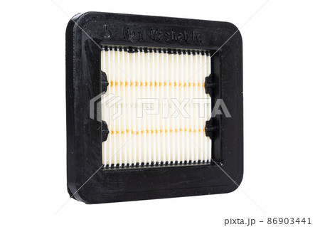 chainsaw air filter on white isolated background chainsaw air filter on white isolated background 86903441