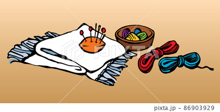Sewing and embroidery needles. Vector drawing 86903929