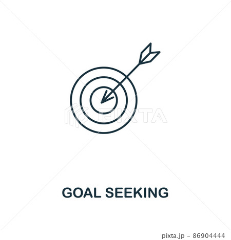 Goal Seeking outline icon. Premium style design from project management icons collection. Simple element goal seeking icon. Ready to use in web design, apps, software, printing. 86904444