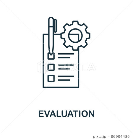 Evaluation icon outline style. Thin line creative Evaluation icon for logo, graphic design and more 86904486