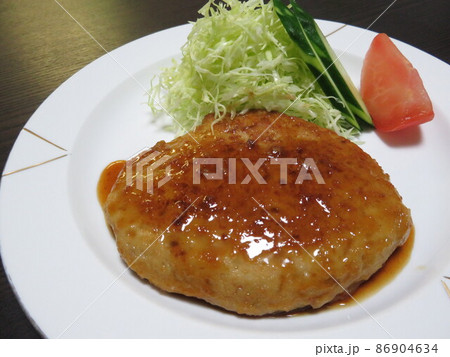 豆腐入りポークハンバーグの生姜ソース 86904634