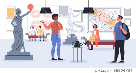 Art Gallery Flat Background Art Gallery Flat Background 86904734