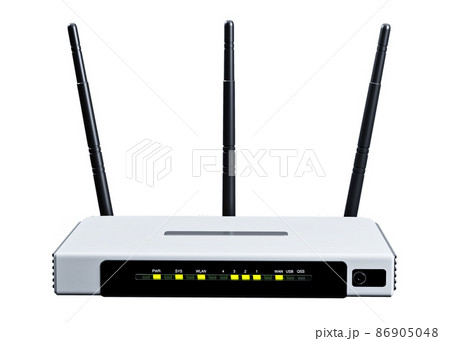 internet router 3d model isolated on white background internet router 3d model isolated on white background 86905048