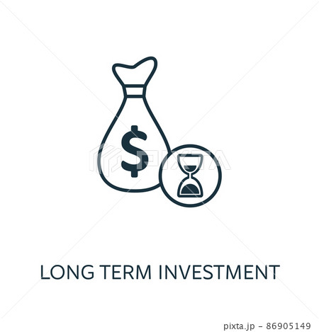 Long Term Investment outline icon. Thin line concept element from risk management icons collection. Creative Long Term Investment icon for mobile apps and web usage 86905149