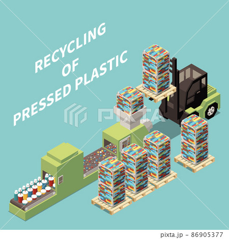 Plastic Recycling Illustration 86905377