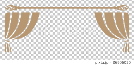 Simple decorative frame for curtains and curtain rails _ Frame material 86906030