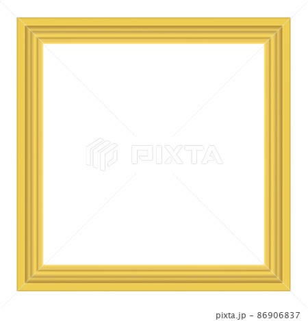 Squared golden vintage wooden frame for your design. Vintage cover. Place for text. Vintage antique gold beautiful rectangular frames for paintings or photographs. Template vector illustration Squared golden vintage wooden frame for your design. Vintage cover. Place for text. Vintage antique gold beautiful rectangular frames for paintings or photographs. Template vector illustration 86906837