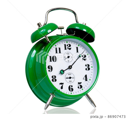 Big green alarm clock 86907473