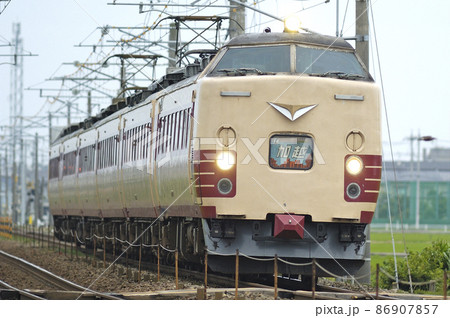 北陸本線　美川－加賀笠間　JR西日本　485系　K11編成（金沢）　加越 86907857
