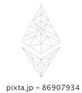 Ethereum symbol isolated on white background. 86907934