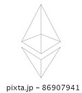Ethereum symbol isolated on white background. 86907941