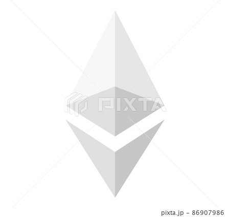 Ethereum symbol isolated. White ethereum symbol. 86907986