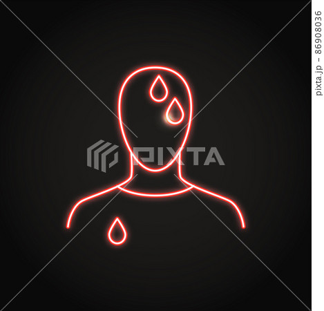 Neon sweating icon in line style 86908036