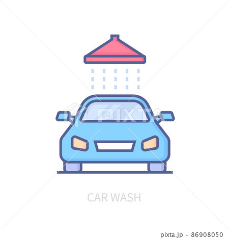 Car wash - modern colored line design style icon Car wash - modern colored line design style icon 86908050