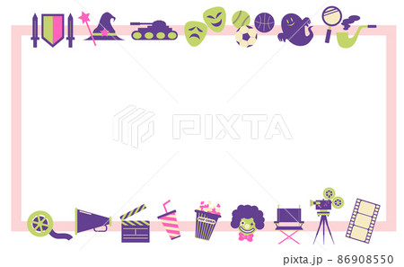 映画アイテムの四角フレーム 映画アイテムの四角フレーム 86908550