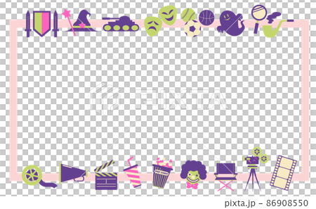 映画アイテムの四角フレーム 映画アイテムの四角フレーム 86908550