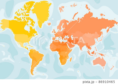Colorful political map of World. 86910465