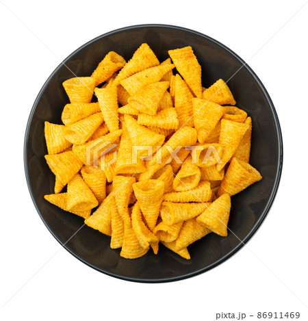 Corn Cone Isolated, Puffs with Spices 86911469