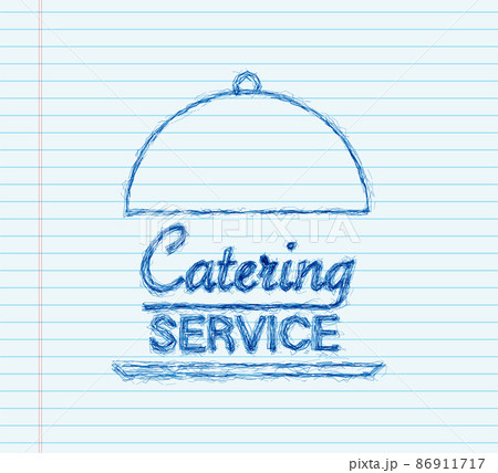 sketch illustration catering service on white background. Vector icon. Vector art 86911717