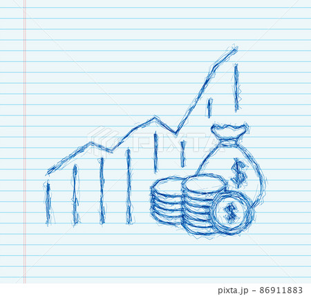 Money, finance and payments. Set outline web icon. sketch icon. Vector illustration. 86911883