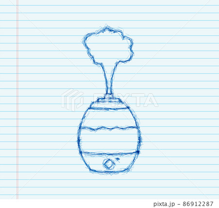 Modern home humidifier icon. Humidifier air diffuser. Purifier microclimate. sketch icon. Vector illustration 86912287