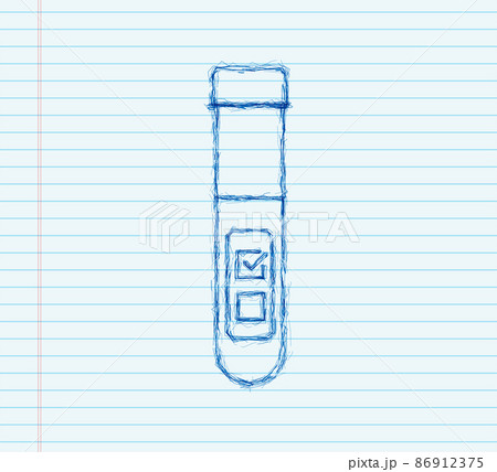 Blood test result in flat style. Chemical laboratory research. sketch icon. Vector illustration. Blood test result in flat style. Chemical laboratory research. sketch icon. Vector illustration. 86912375