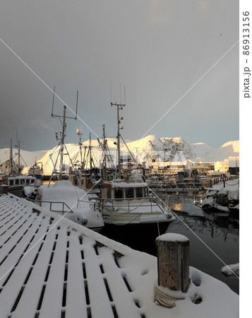 Honningsvag in Winter, Mageroya, Norway 86913156