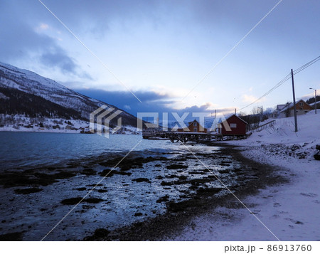 Fjord in Winter, Kvaloya, Norway Fjord in Winter, Kvaloya, Norway 86913760